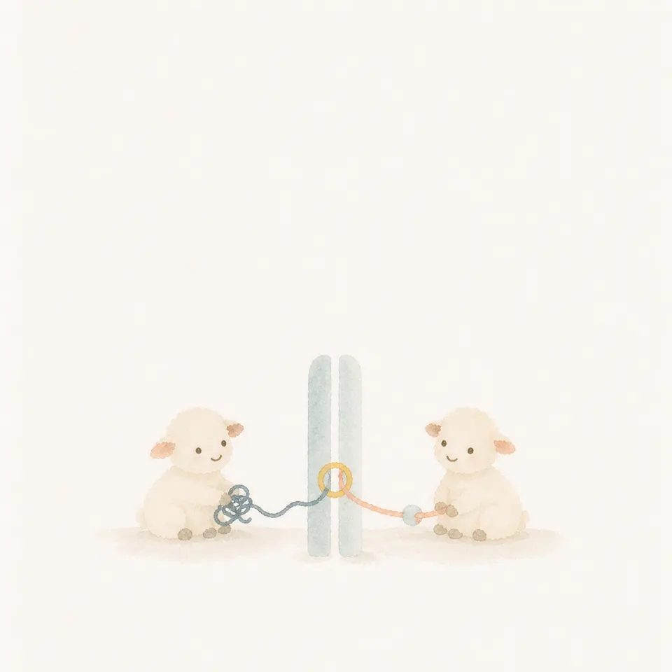 A watercolor of a lamb meeting mercy and a new path in a safe confessional