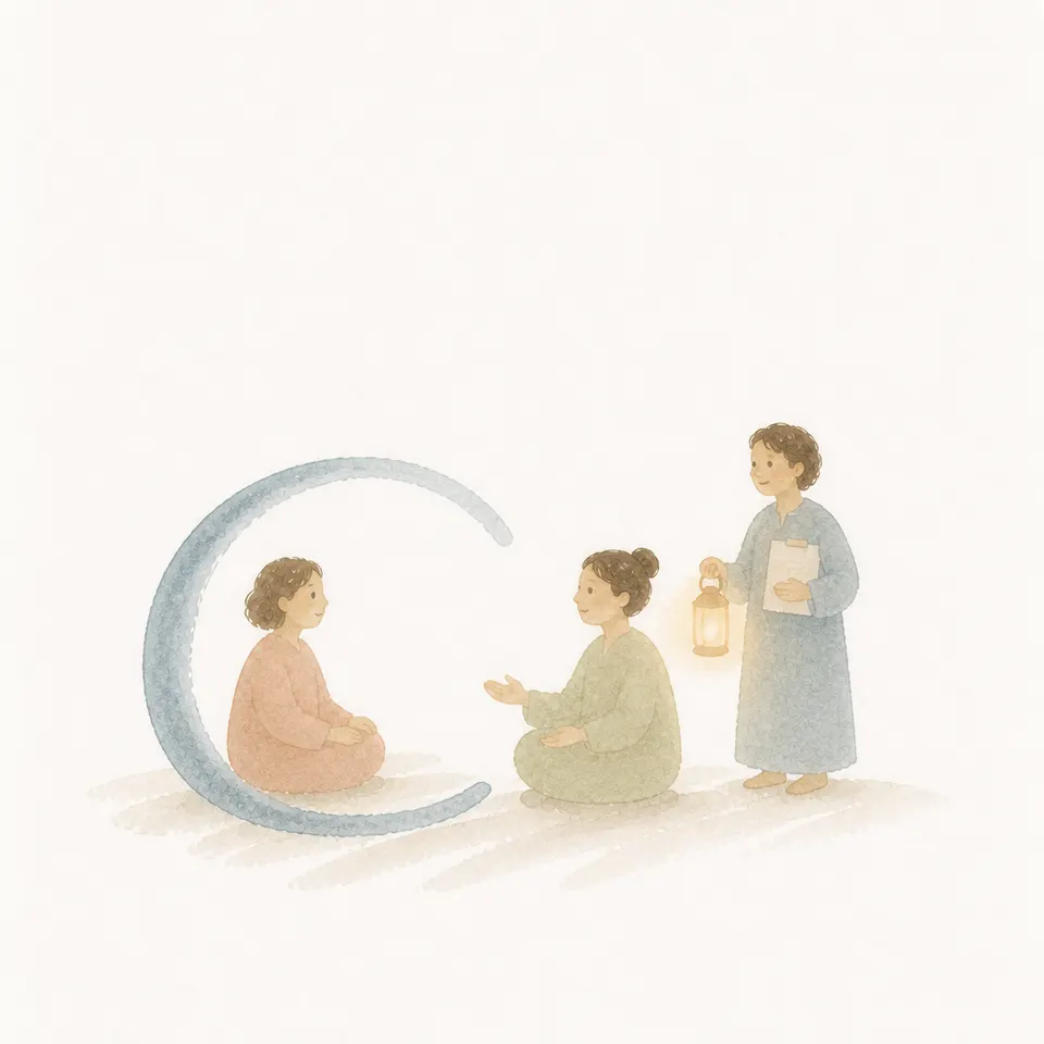 상처 입은 이를 먼저 보호하고 귀 기울이는 공동체 수채화